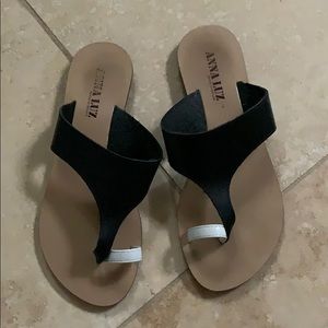 Navy white Sandals